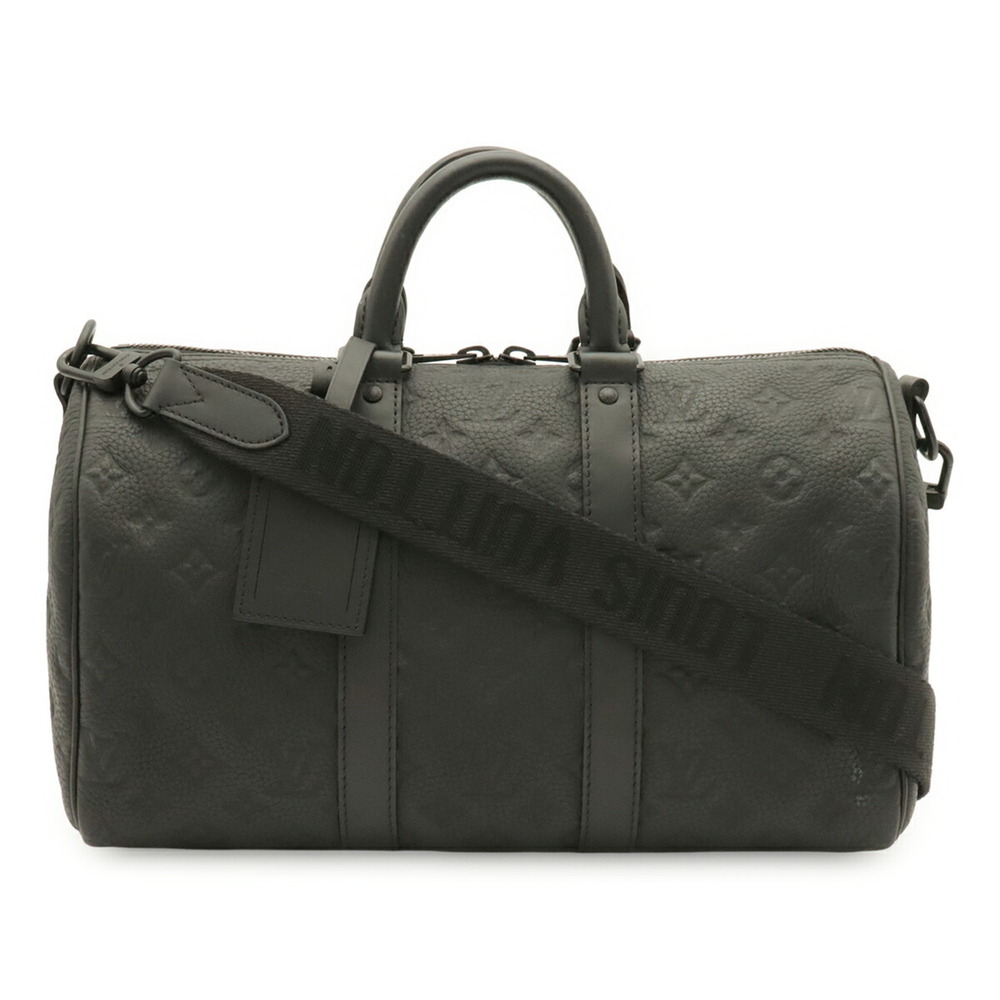 LOUIS VUITTON Louis Vuitton Monogram Taurillon Keepall Bandoulière 35 Boston ...